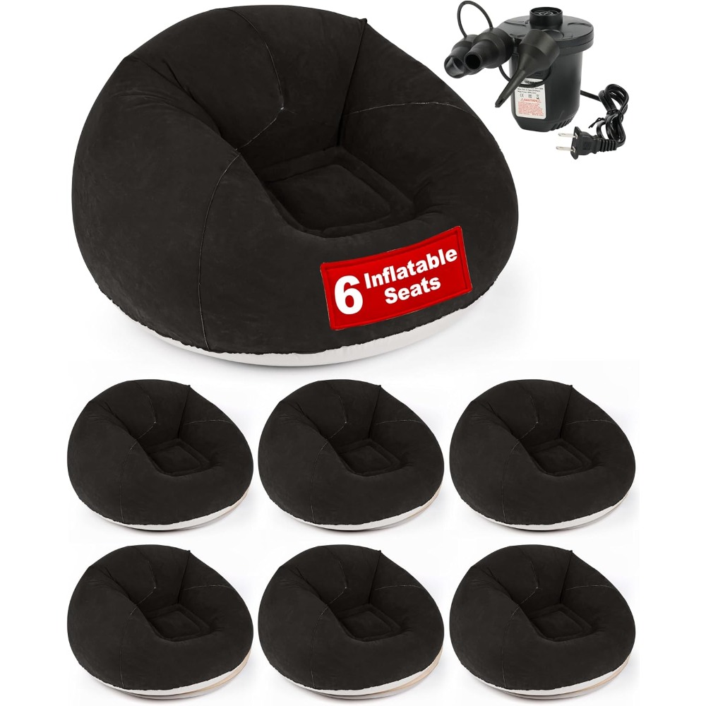 Kids Outdoor Bean Bag - Elektrikli Pompalı Şişme Fasulye Torbası Koltuk