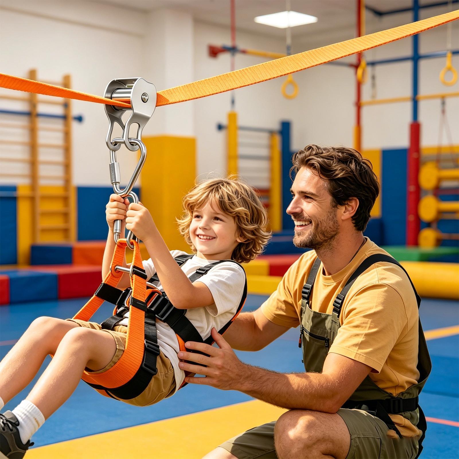 Kids Outdoor Play Yard - Çocuklar için Zipline Denge Eğlence Oyuncakları