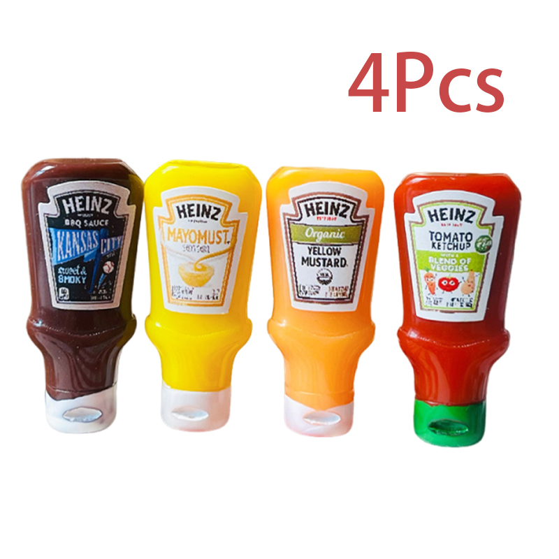 Kids Outdoor Mud Kitchen Accessories - 4 adet Dollhouse Minyatür Çilek Sosu
