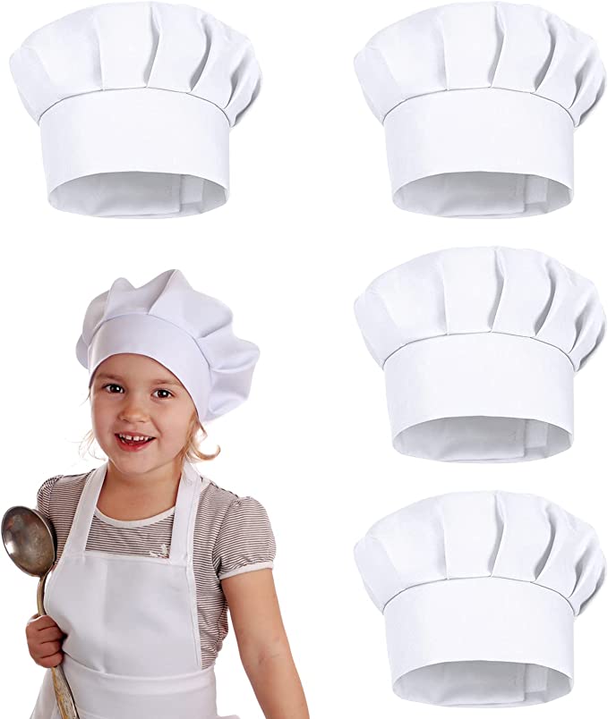 Kids Outdoor Mud Kitchen Accessories - 4 Adet Beyaz Parti Şapkası Kostüm