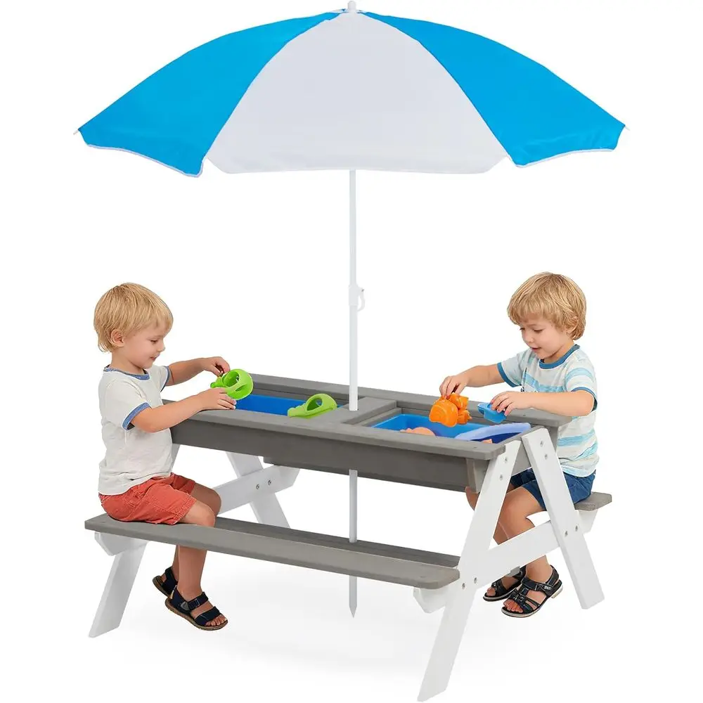 Çocuklar için 3'ü 1 Arada Ahşa - Kids Outdoor Play Table incelemesi ve fiyatı